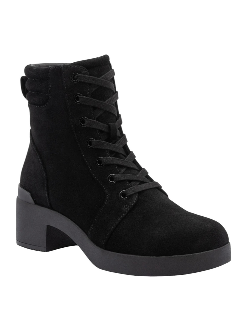 New in Box ABEO Capital Lace Suede Lace-Up Ankle Boot Block Heel Orthotic